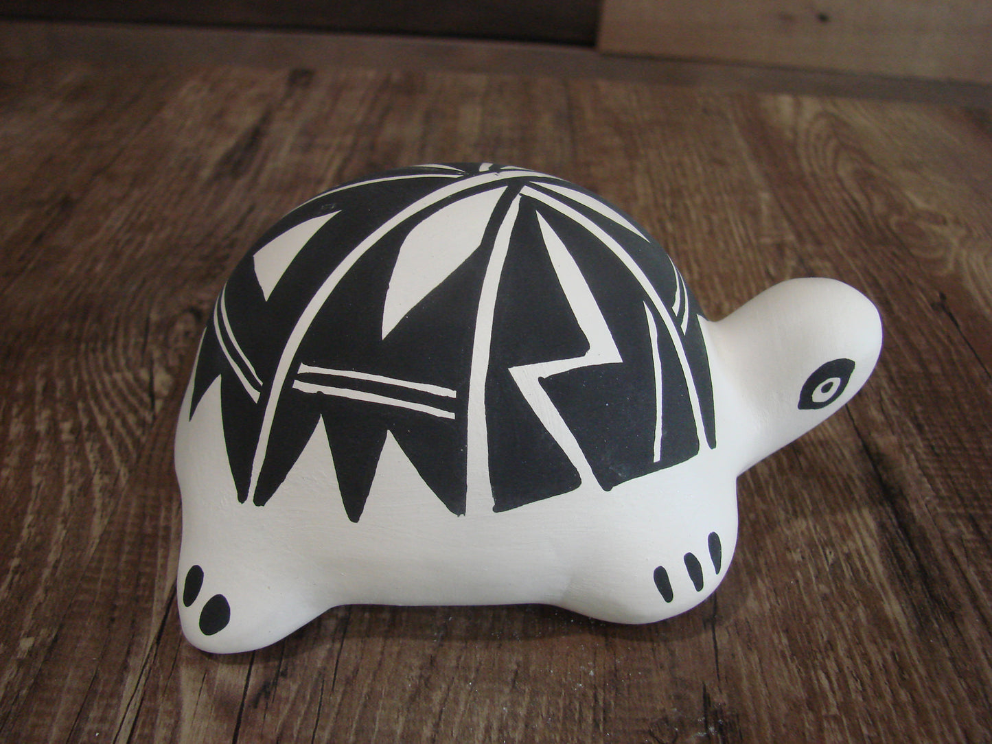 Native American Hand Painted Acoma Turtle Pottery by Concho