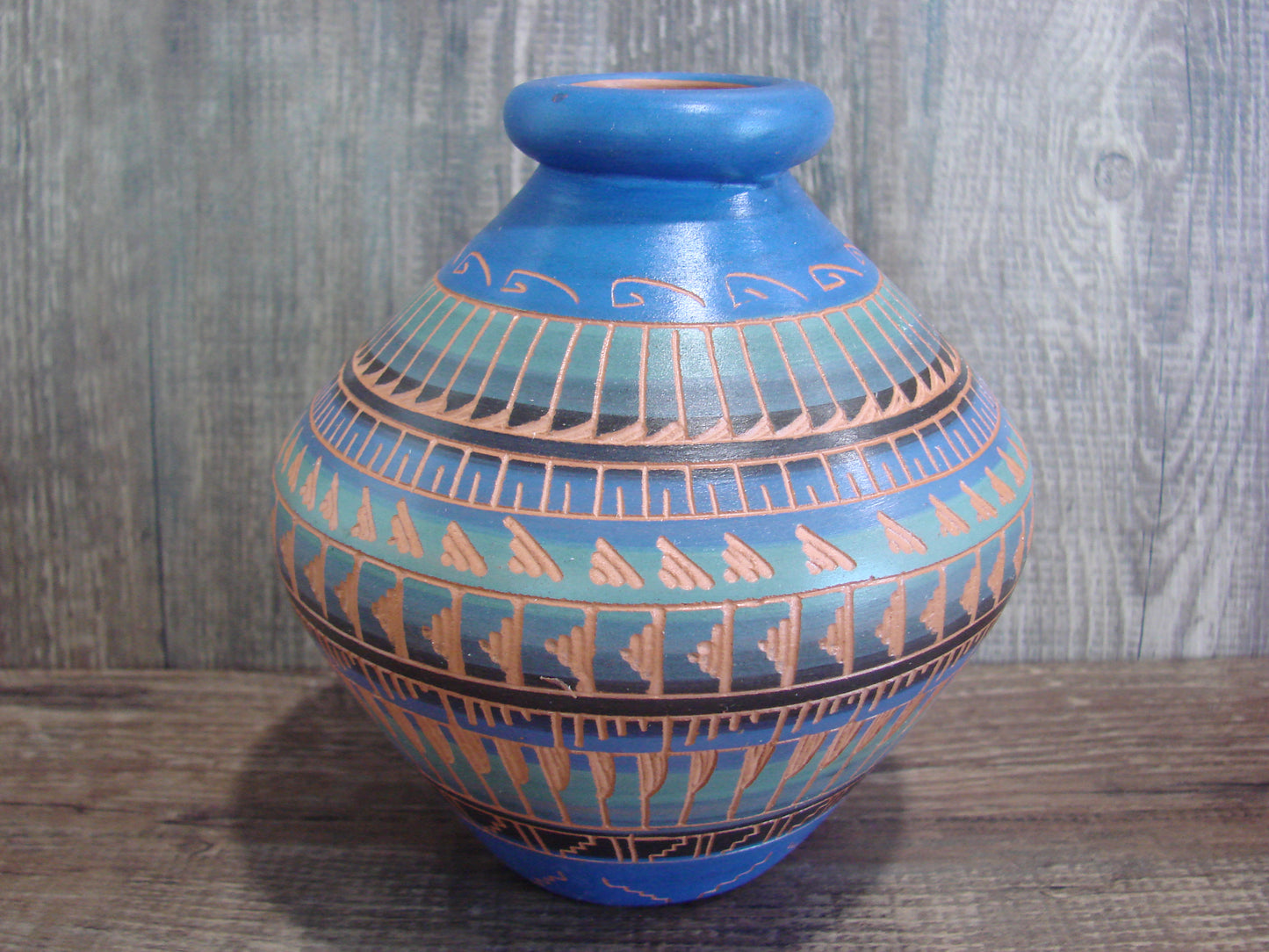 Native American Hand Etched & Hand Painted Pottery - Gilmore