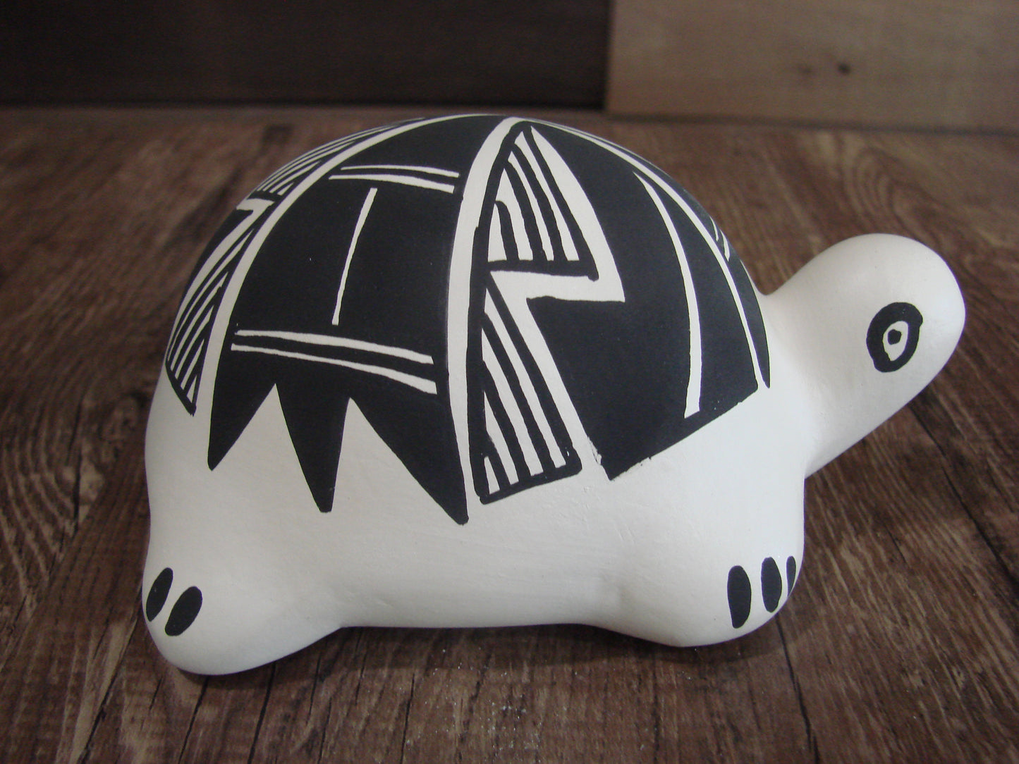 Native American Hand Painted Acoma Turtle Pottery by Concho