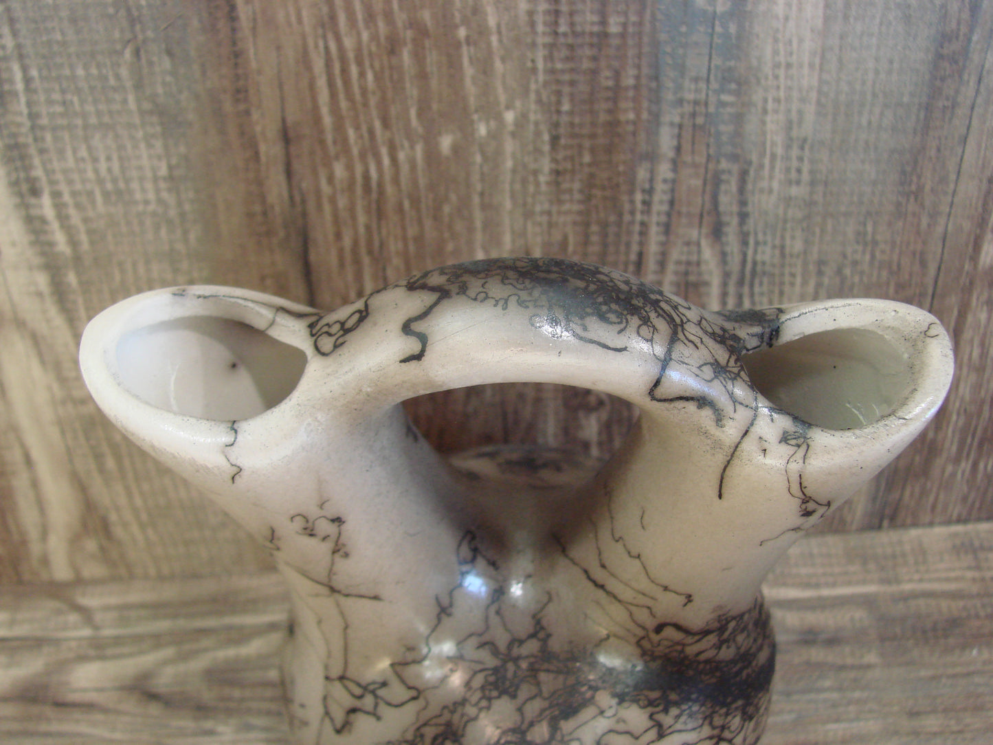 Small Native American Horse Hair Wedding Vase Pottery by Vail