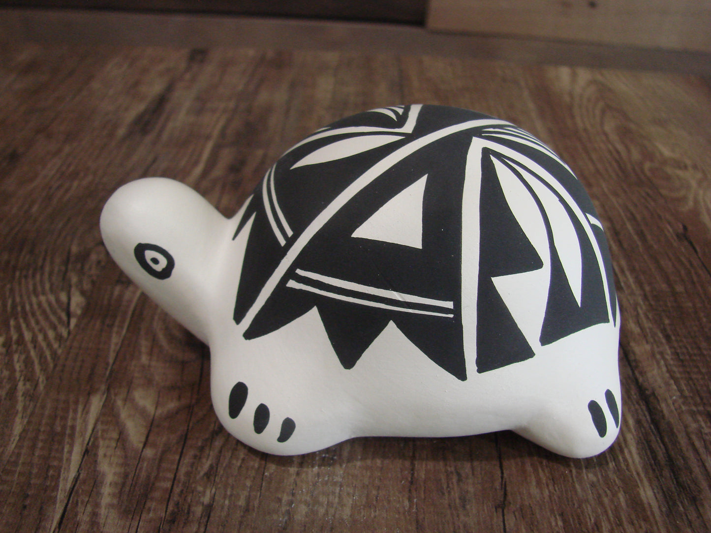 Native American Hand Painted Acoma Turtle Pottery by Concho