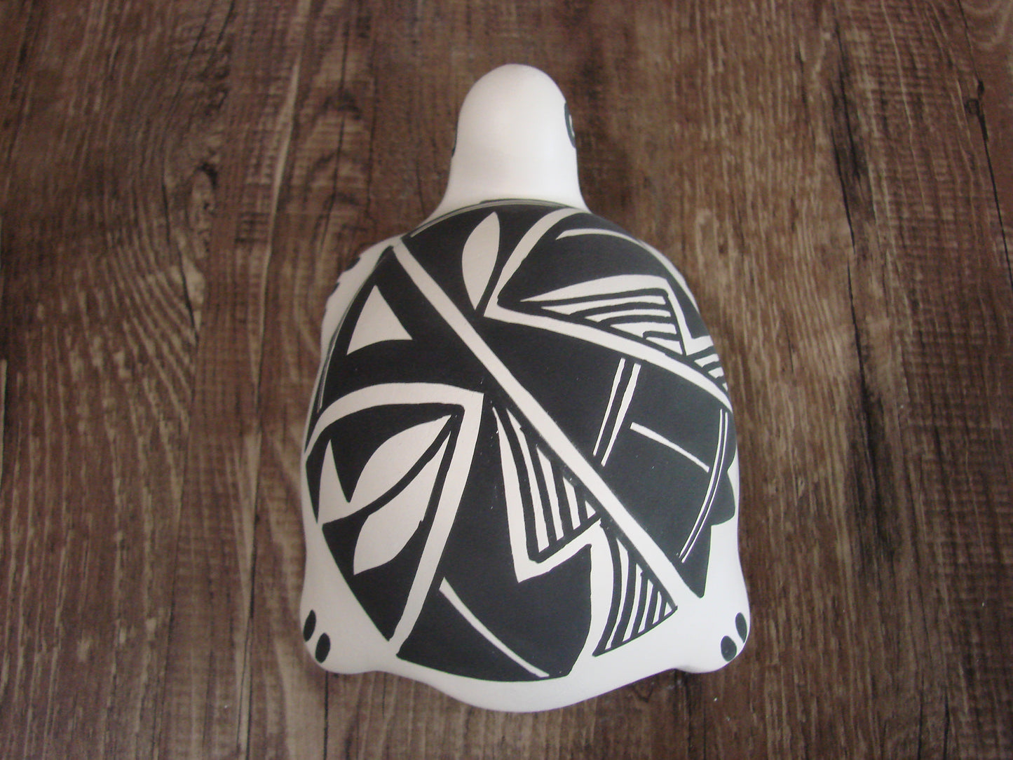 Native American Hand Painted Acoma Turtle Pottery by Concho