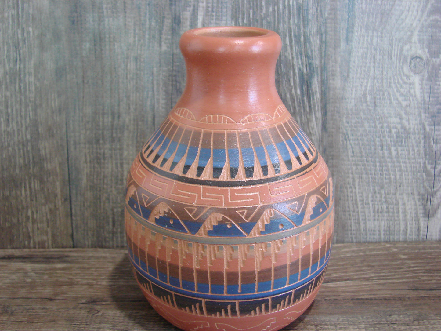 Native American Hand Etched & Hand Painted Pottery - Gilmore