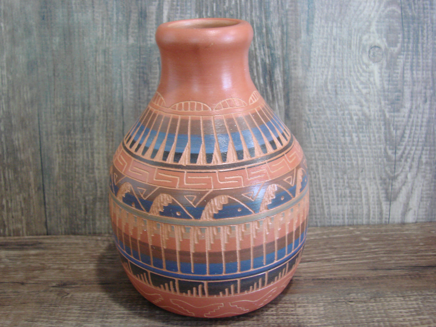 Native American Hand Etched & Hand Painted Pottery - Gilmore