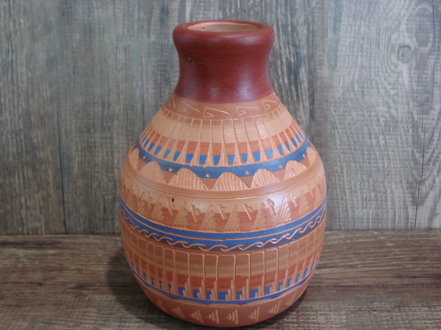 Native American Hand Etched & Hand Painted Pottery - Gilmore