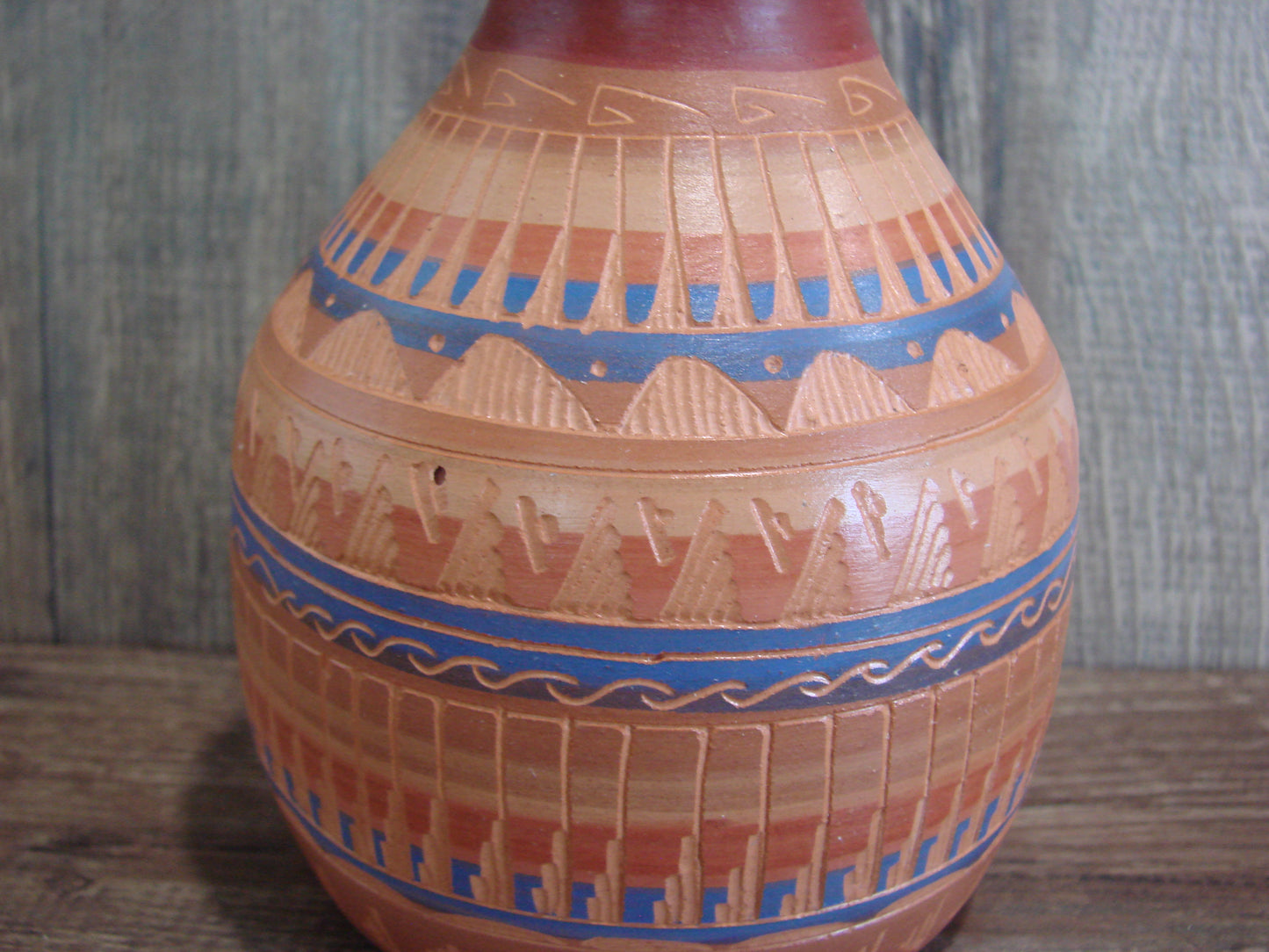 Native American Hand Etched & Hand Painted Pottery - Gilmore