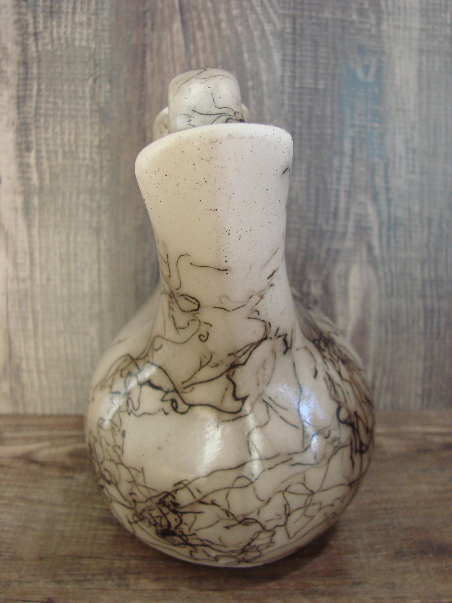 Small Native American Horse Hair Wedding Vase Pottery by Vail