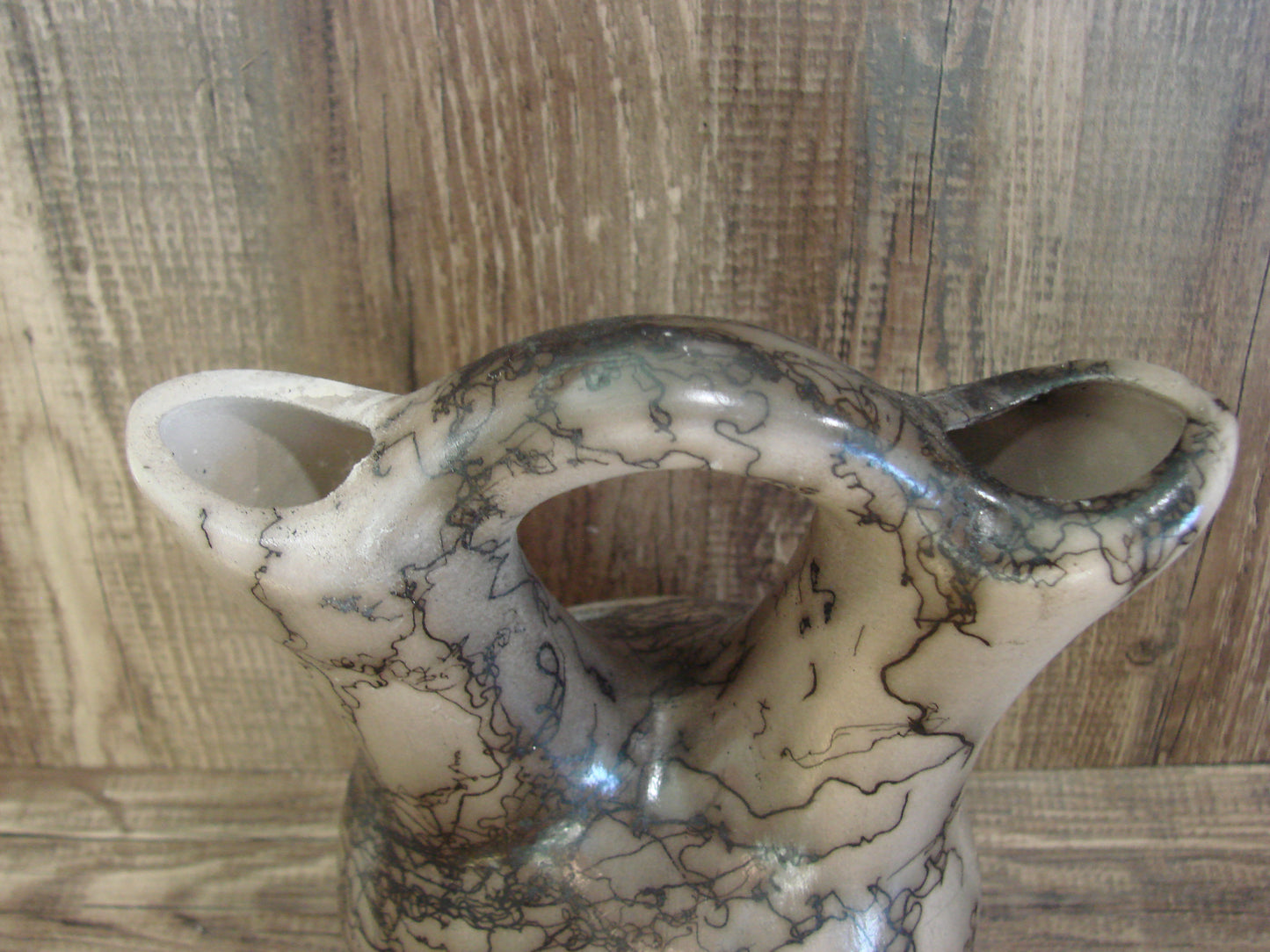 Small Native American Horse Hair Wedding Vase Pottery by Vail
