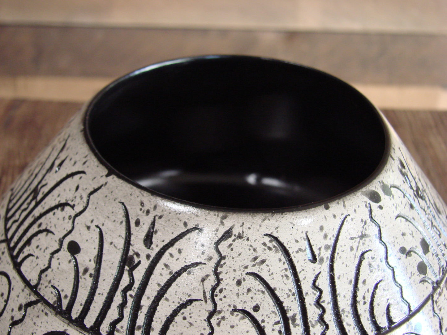 Native American Hand Etched Pottery Signed by Dewayne & Eskeets