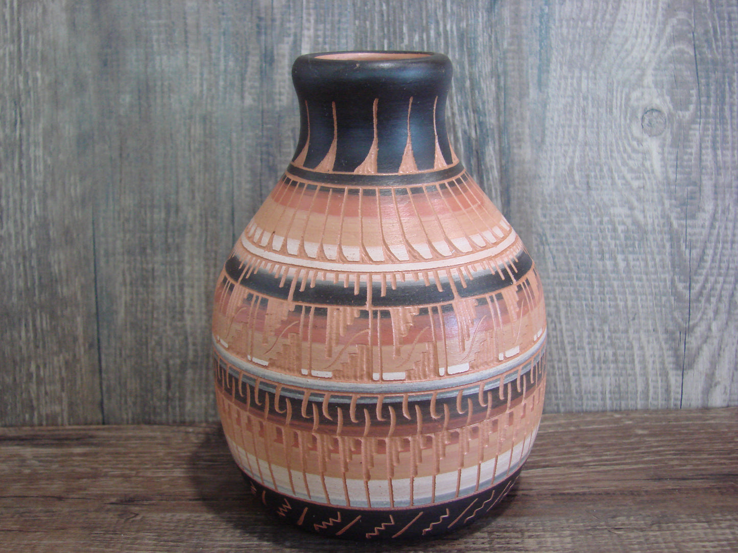Native American Hand Etched & Hand Painted Pottery - Gilmore