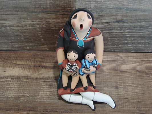 Jemez Pueblo Indian Handmade Clay Storyteller by Lucero