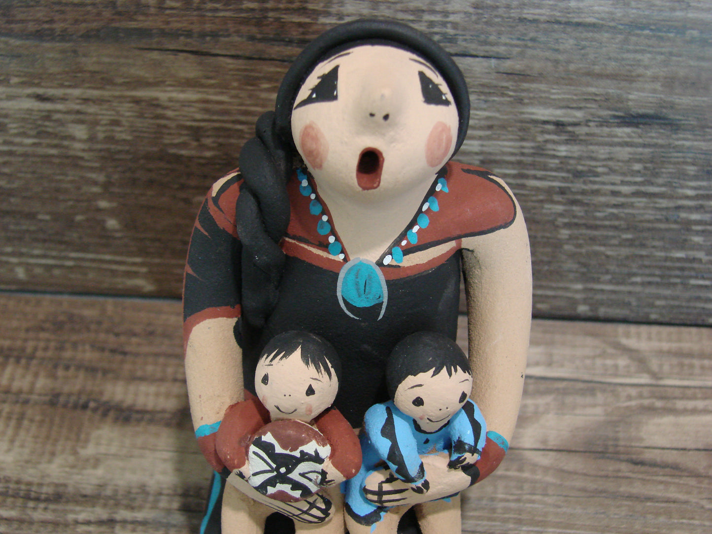 Jemez Pueblo Indian Handmade Clay Storyteller by Lucero