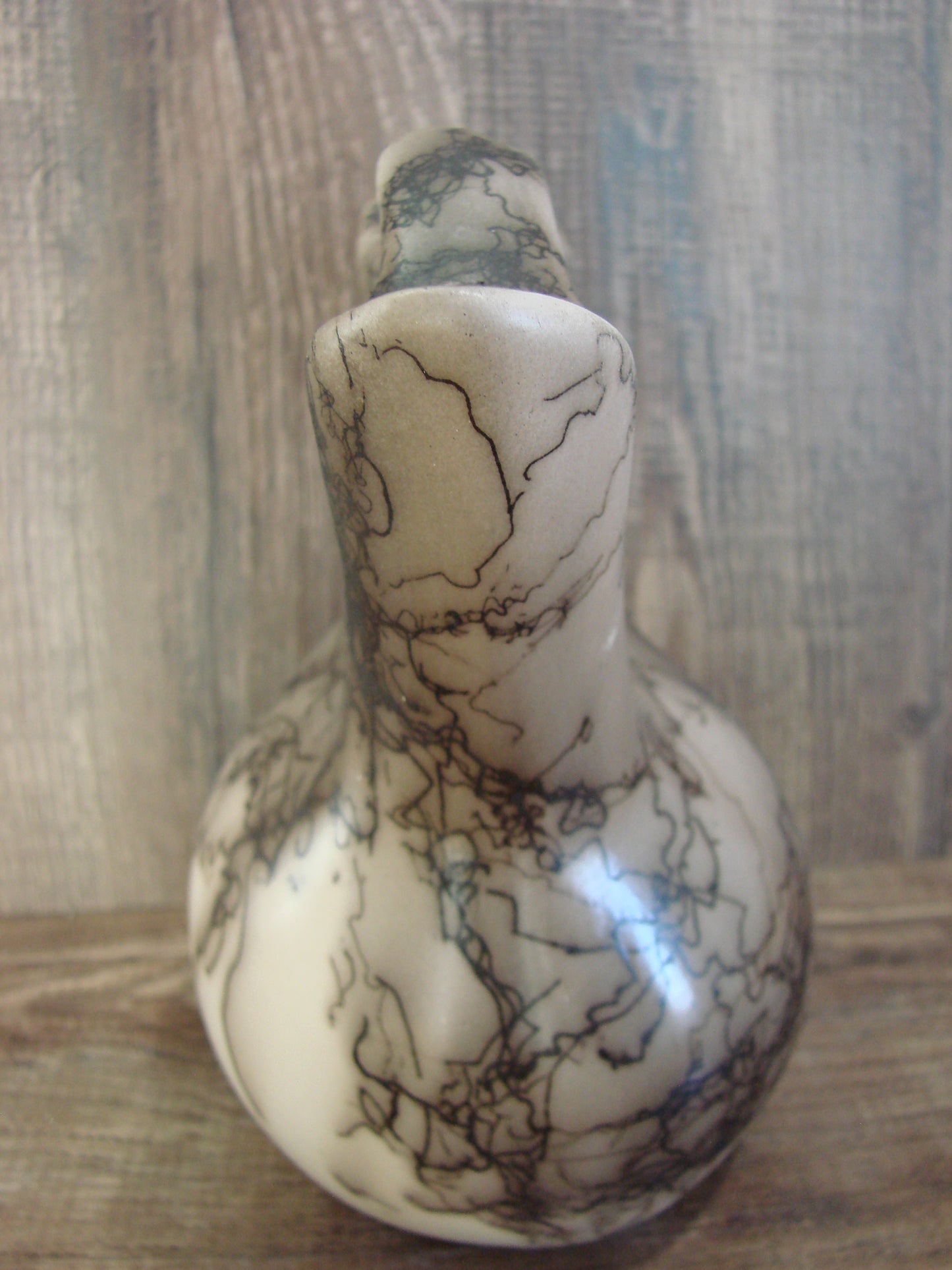 Small Native American Horse Hair Wedding Vase Pottery by Vail