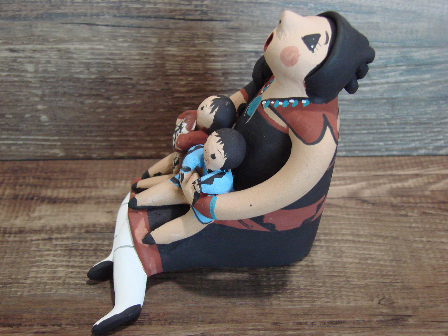 Jemez Pueblo Indian Handmade Clay Storyteller by Lucero