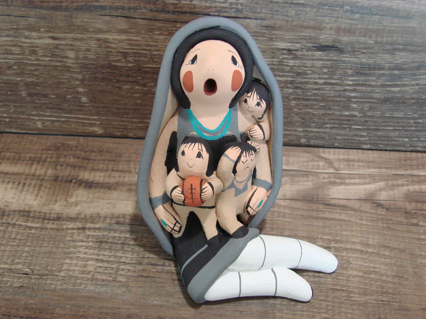 Jemez Pueblo Indian Handmade Clay Storyteller by Lucero