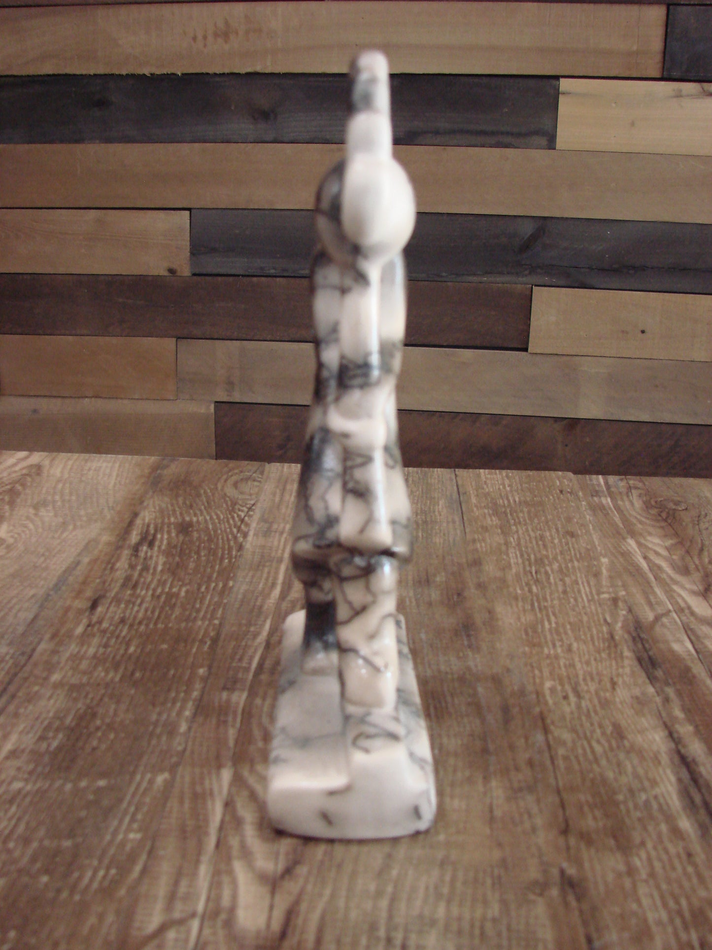 Native American Pottery Horse Hair Kokopelli Sculpture by Vail