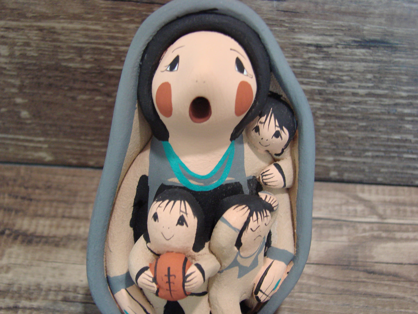 Jemez Pueblo Indian Handmade Clay Storyteller by Lucero