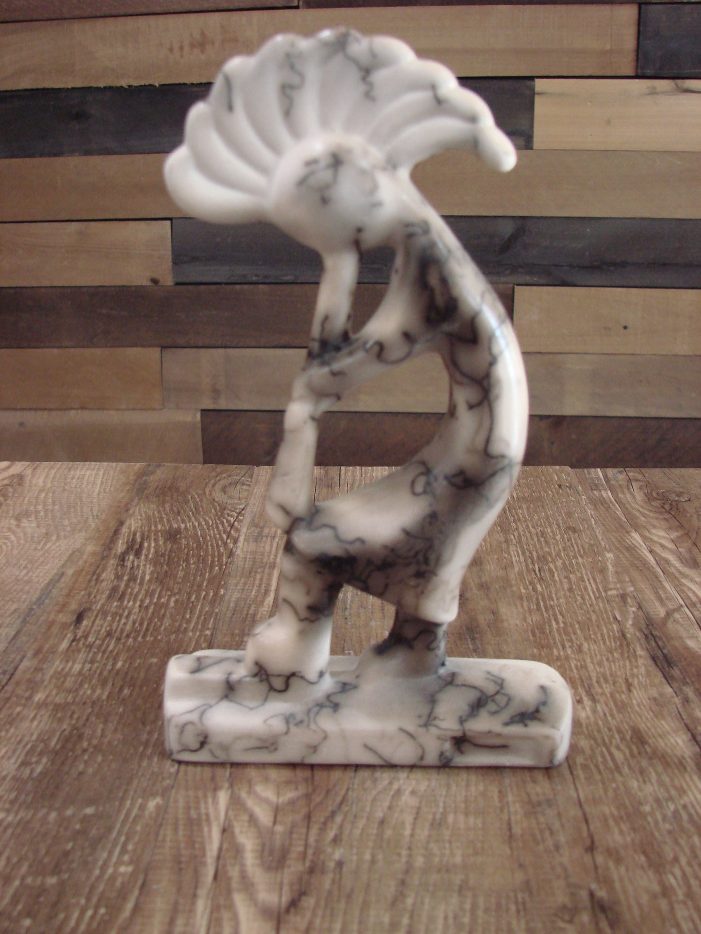 Native American Pottery Horse Hair Kokopelli Sculpture by Vail
