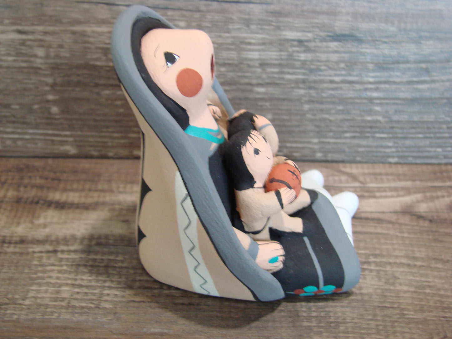 Jemez Pueblo Indian Handmade Clay Storyteller by Lucero