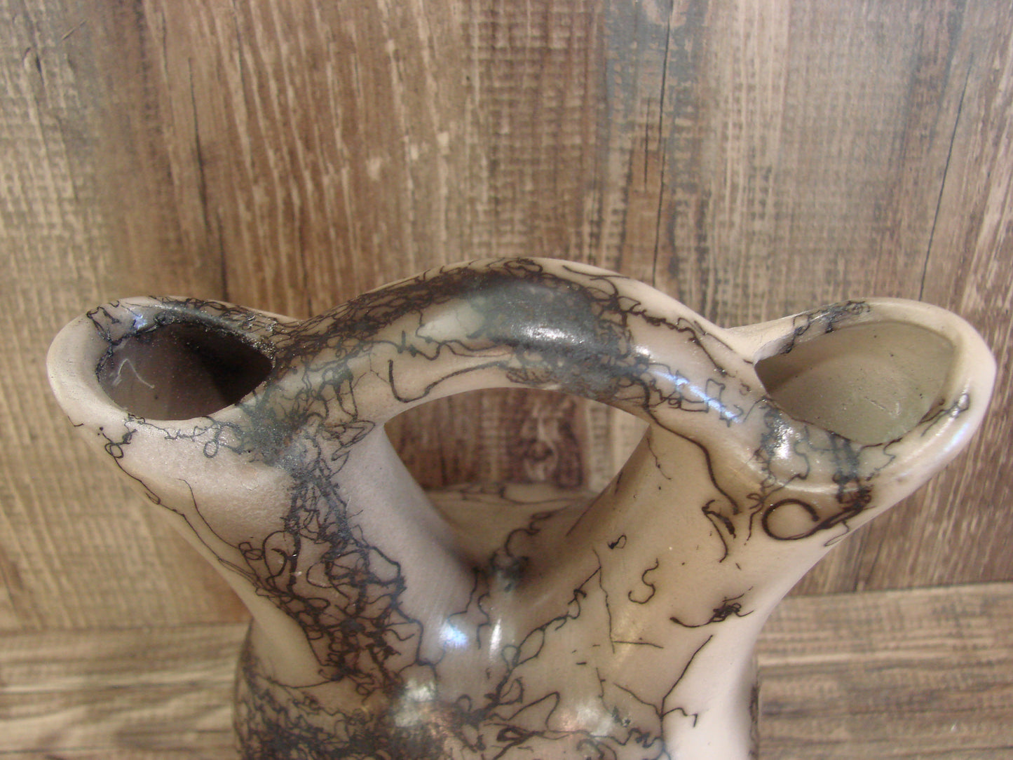 Small Native American Horse Hair Wedding Vase Pottery by Vail