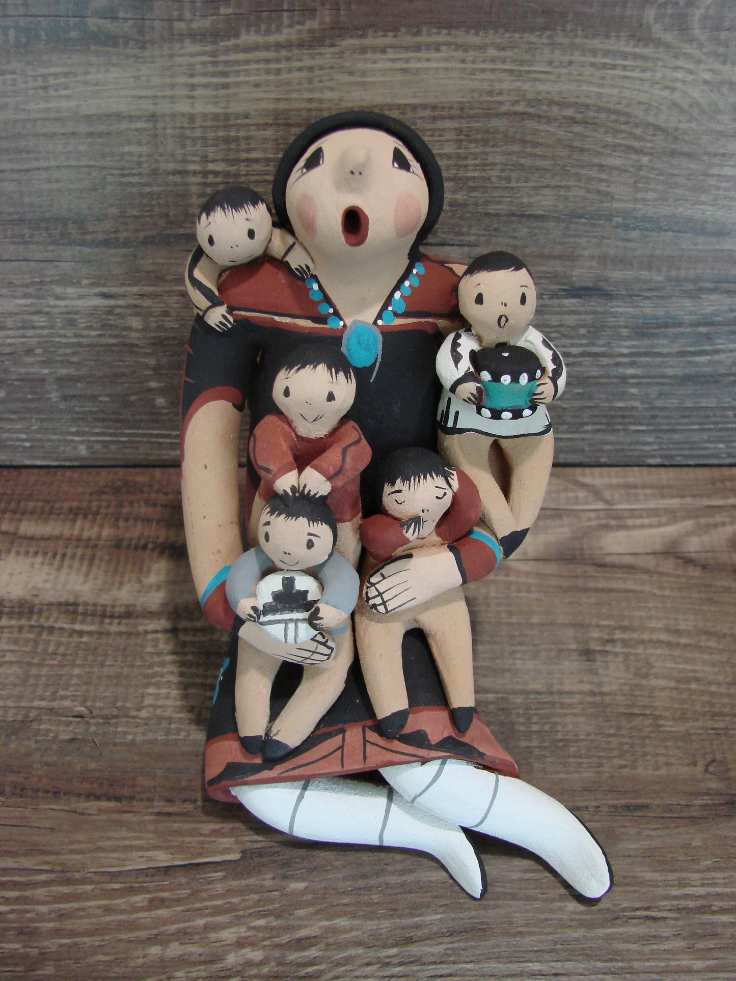 Jemez Pueblo Indian Handmade Clay Storyteller by Lucero