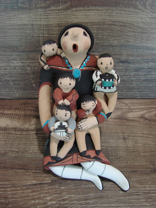 Jemez Pueblo Indian Handmade Clay Storyteller by Lucero