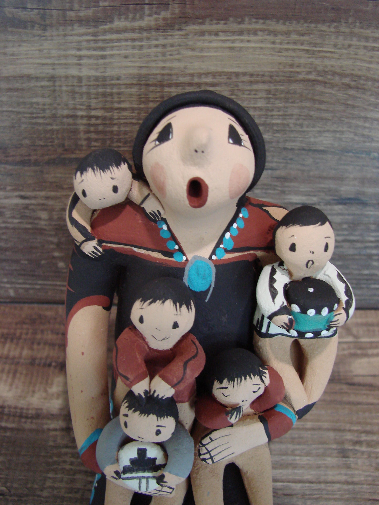 Jemez Pueblo Indian Handmade Clay Storyteller by Lucero