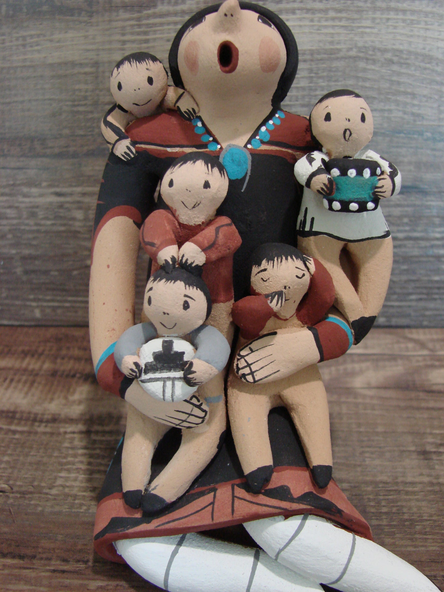 Jemez Pueblo Indian Handmade Clay Storyteller by Lucero