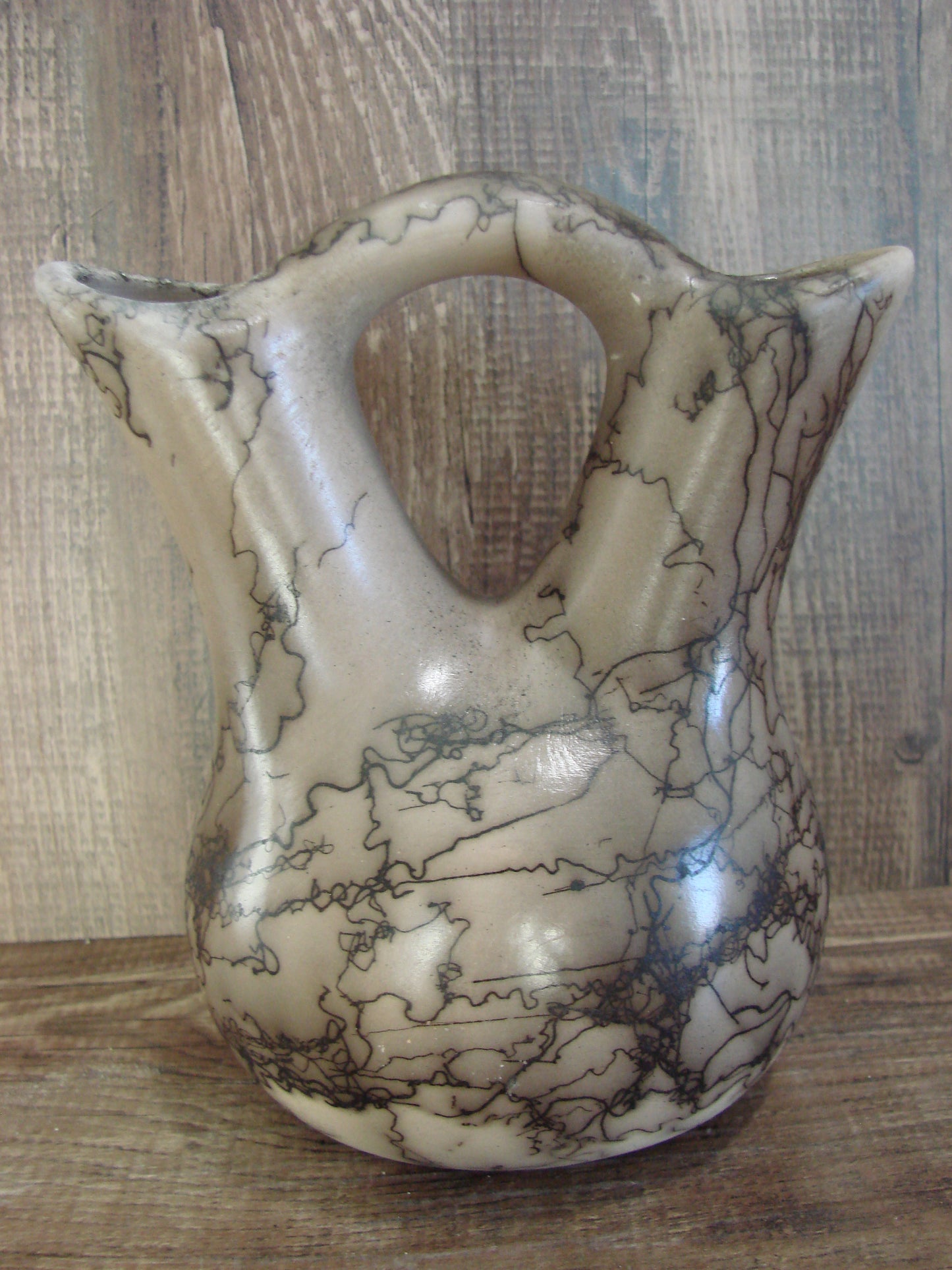 Small Native American Horse Hair Wedding Vase Pottery by Vail