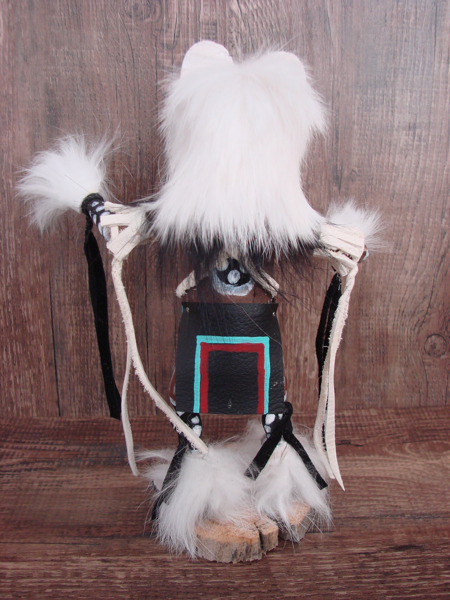 Native American Masked White Bear Kachina Dancer by RS