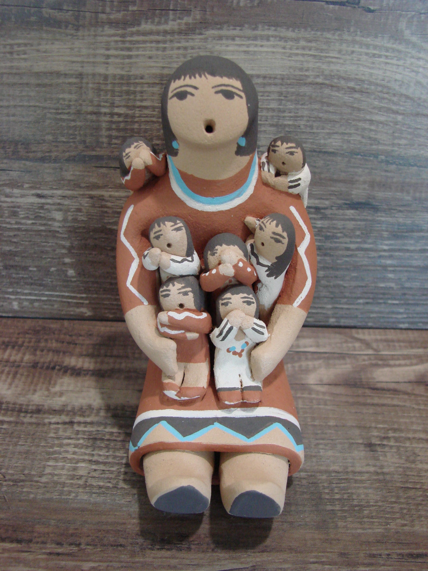 Jemez Pueblo Indian Handmade Clay Storyteller by Loretto