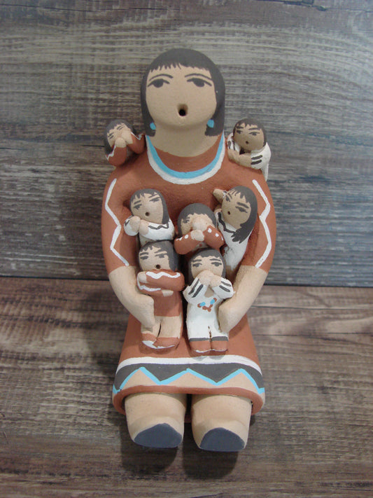 Jemez Pueblo Indian Handmade Clay Storyteller by Loretto