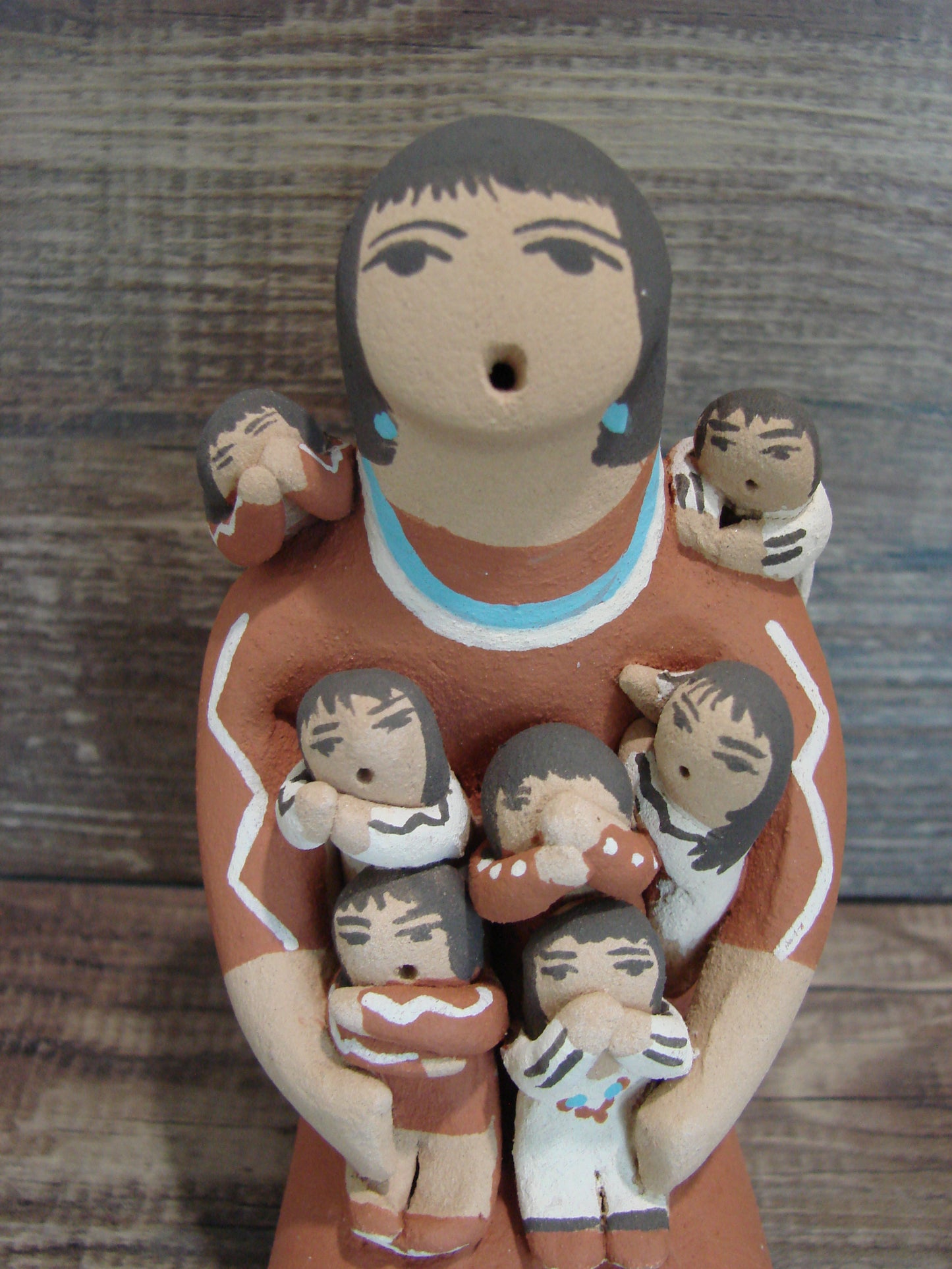 Jemez Pueblo Indian Handmade Clay Storyteller by Loretto