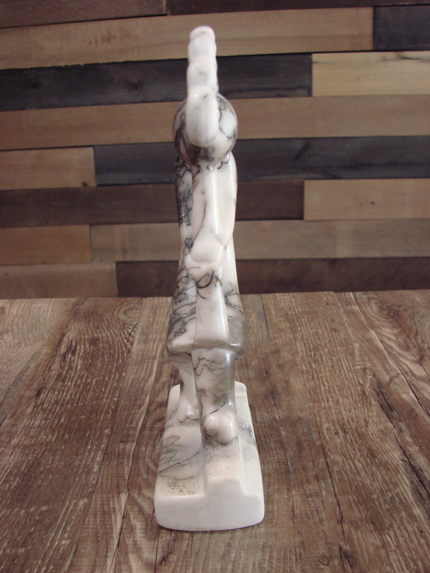 Native American Pottery Horse Hair Kokopelli Sculpture by Vail