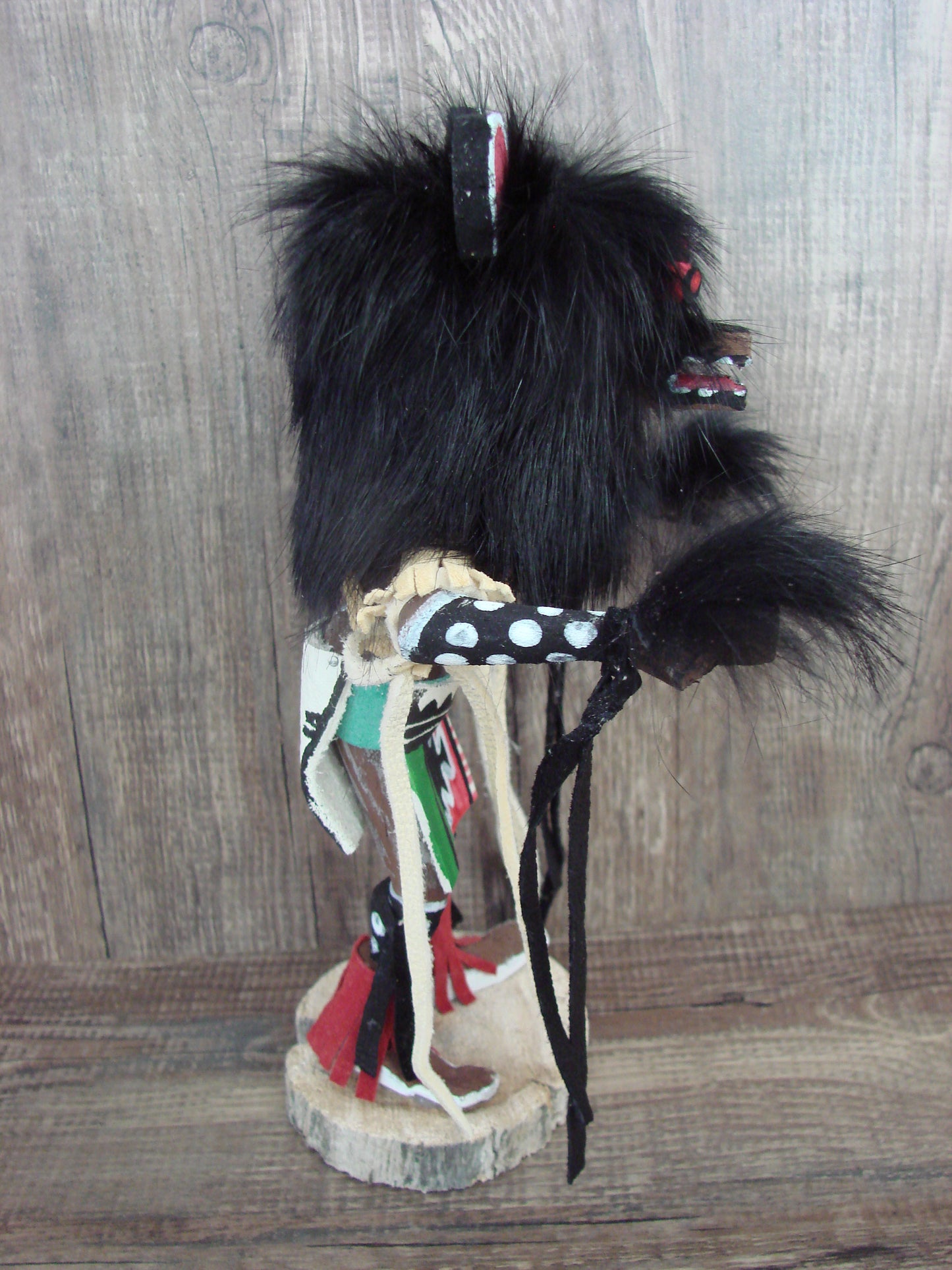 Native American Masked Black Bear Kachina Dancer by RS