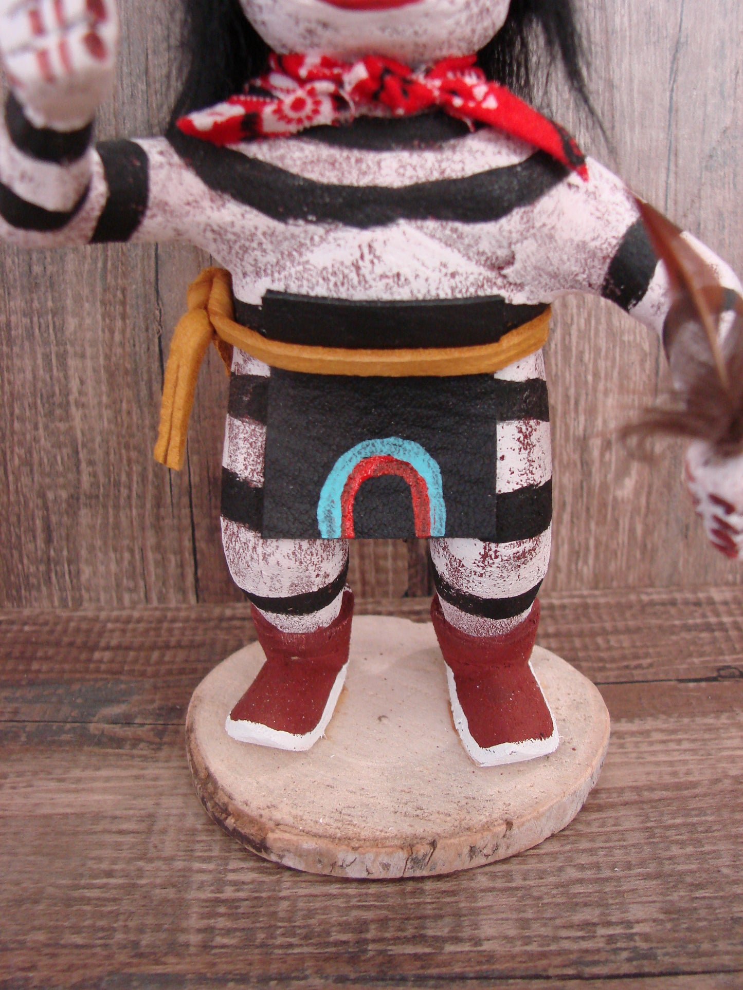 Native American Clown Kachina Dancer Signed Benally
