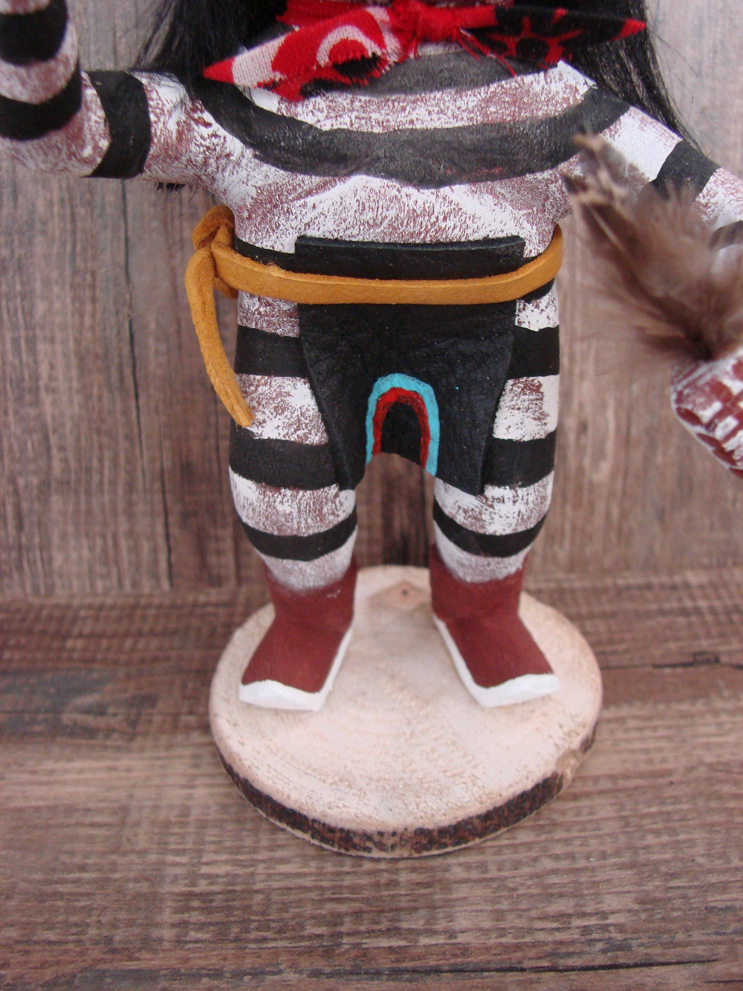 Native American Clown Kachina Dancer Signed Benally