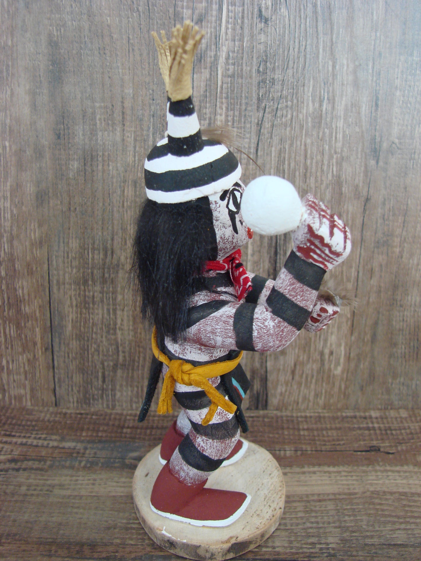 Native American Clown Kachina Dancer Signed Benally