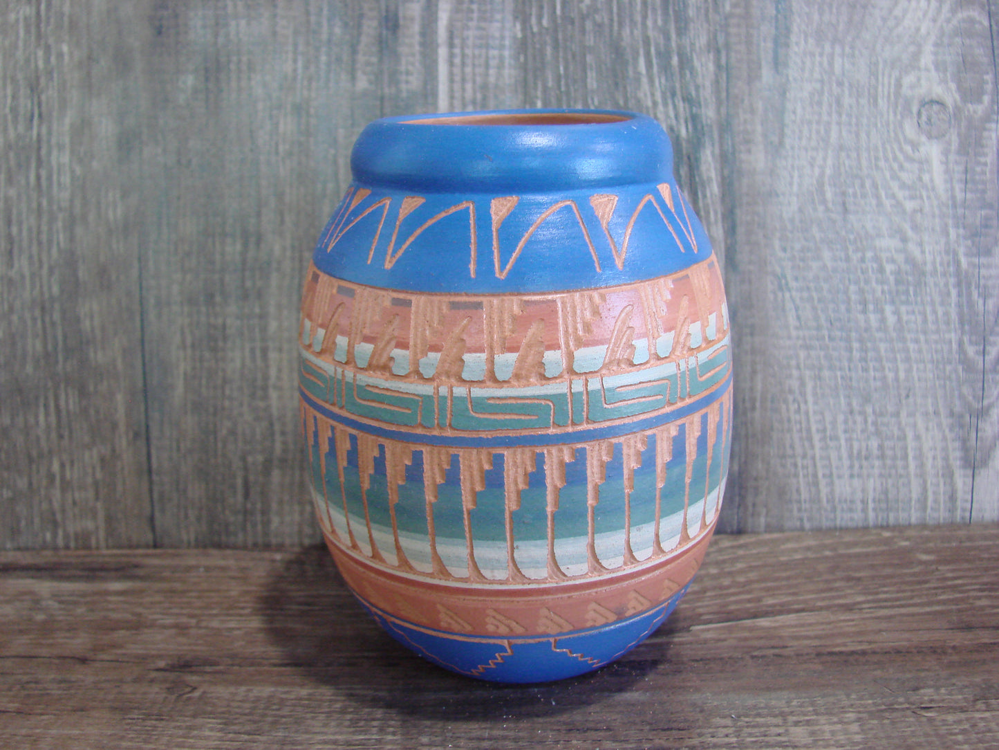 Native American Hand Etched & Hand Painted Pottery - Gilmore
