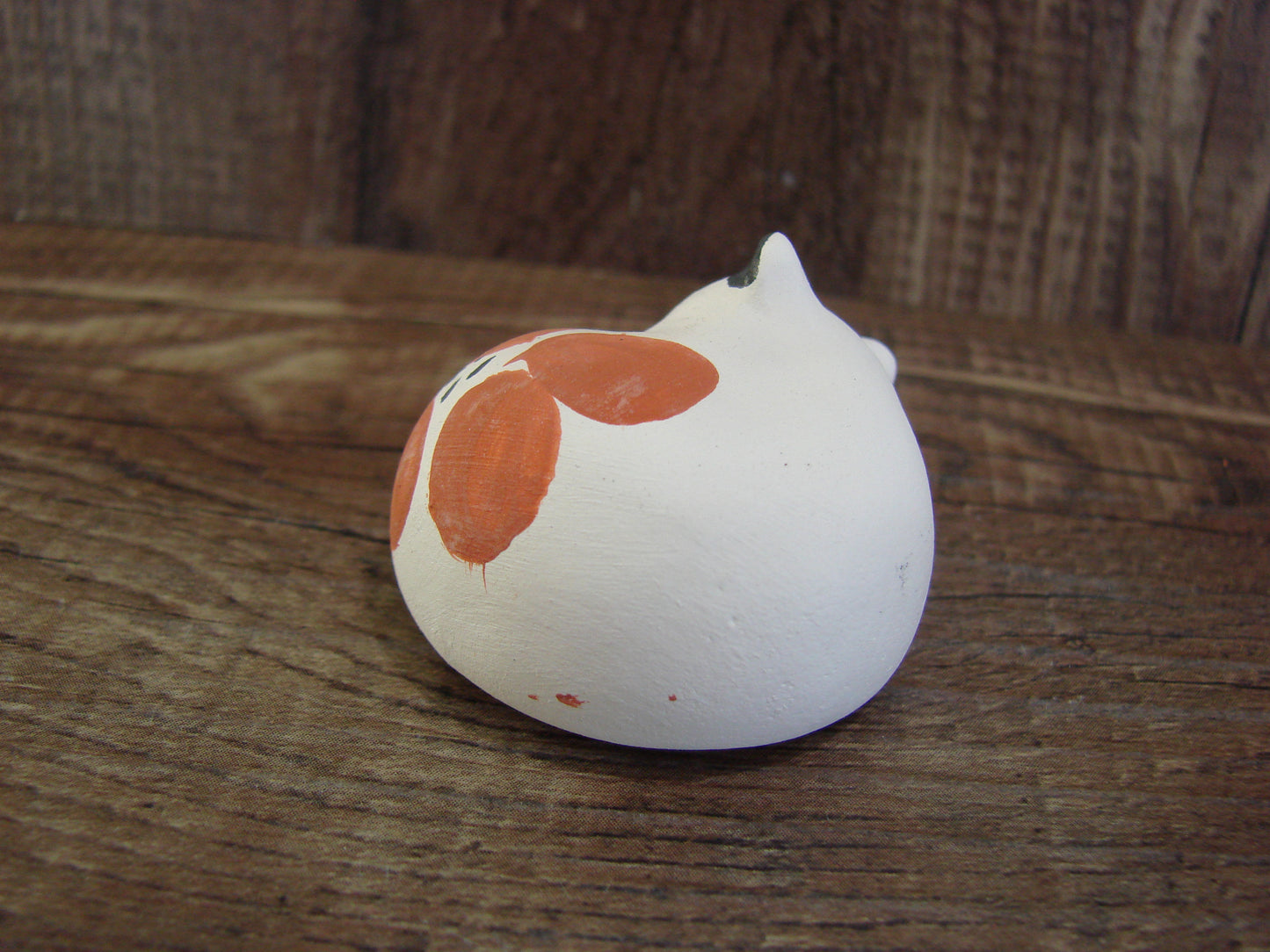 Small Native American Hand Painted Acoma Cat Desk Pet Pottery by Chino