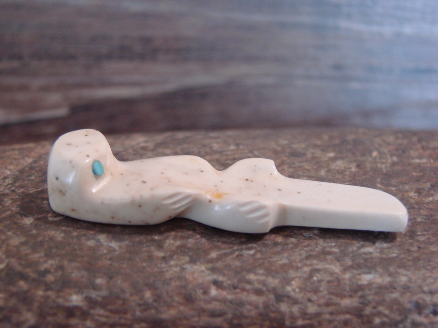 Native American Indian Hand Carved Fish Rock Otter Fetish - B. Phillips