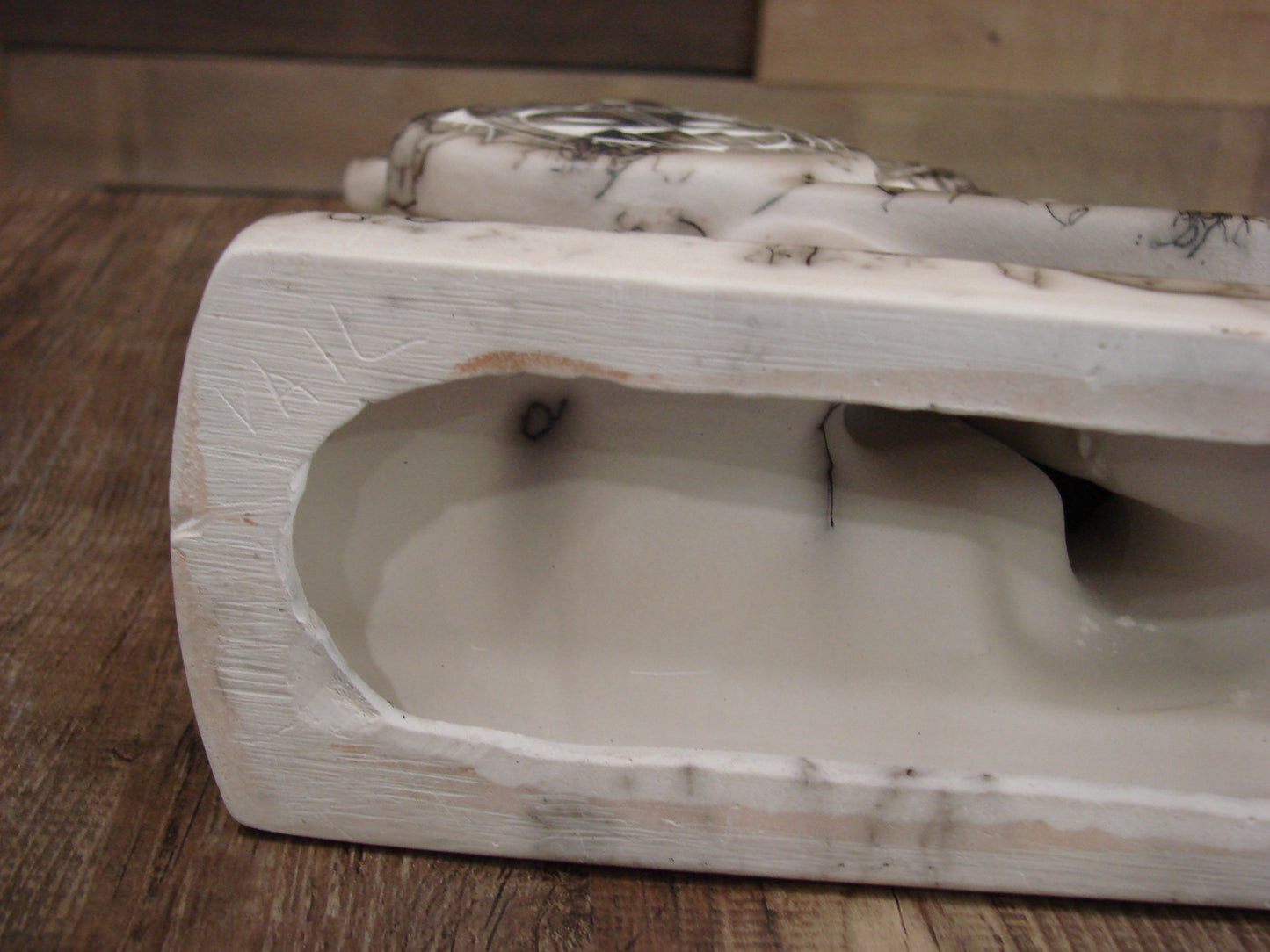 Native American Pottery Horse Hair Kokopelli Sculpture by Vail