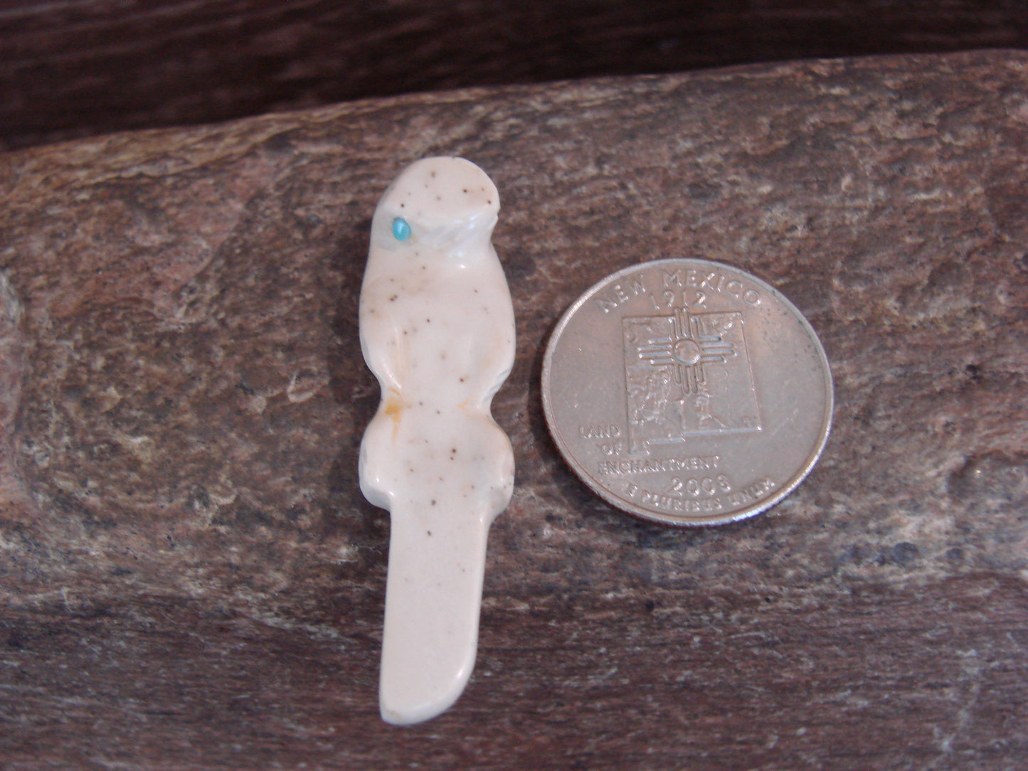 Native American Indian Hand Carved Fish Rock Otter Fetish - B. Phillips
