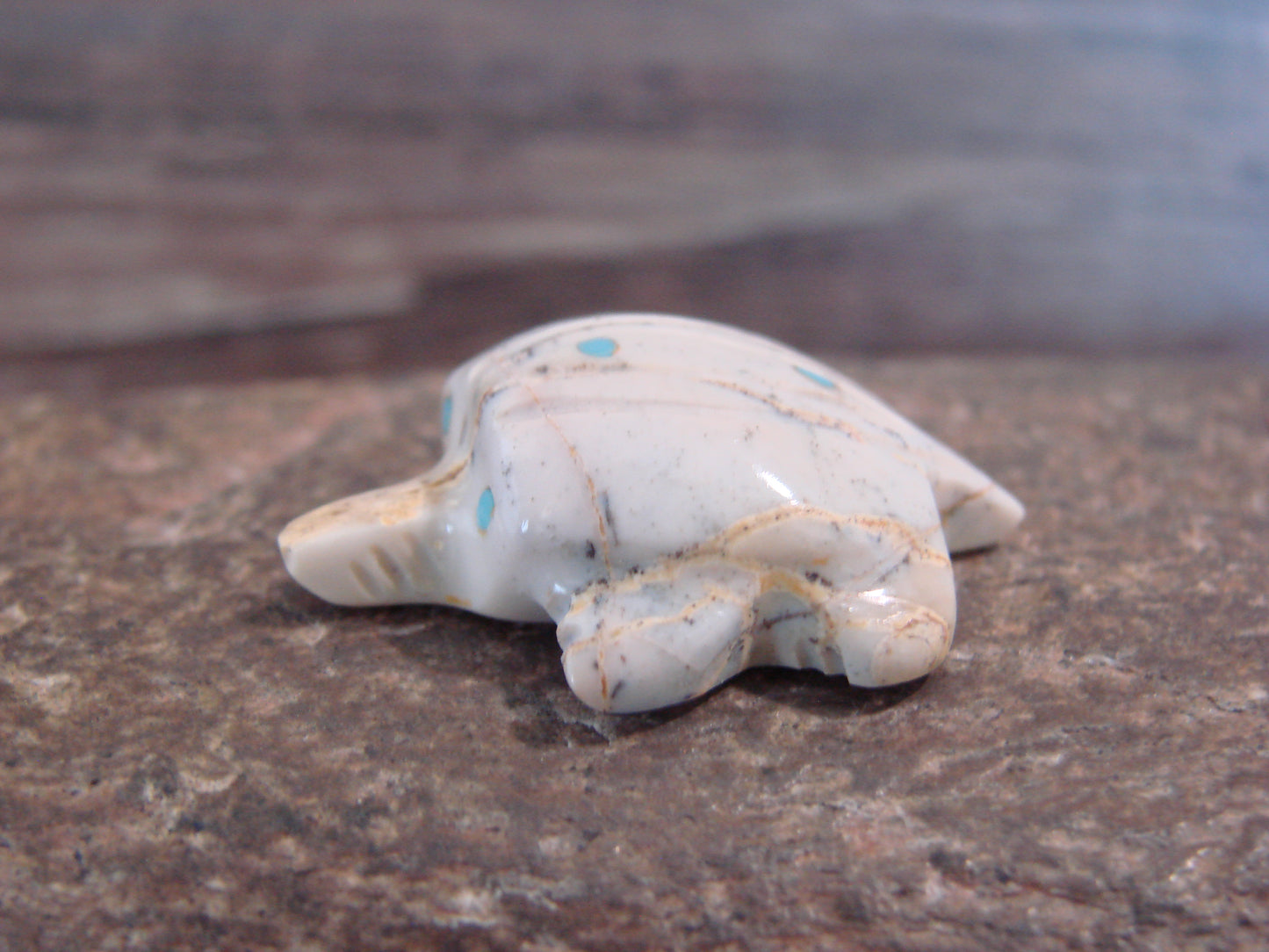 Native American Indian Hand Carved Fish Rock Ant Eater Fetish - B. Phillips