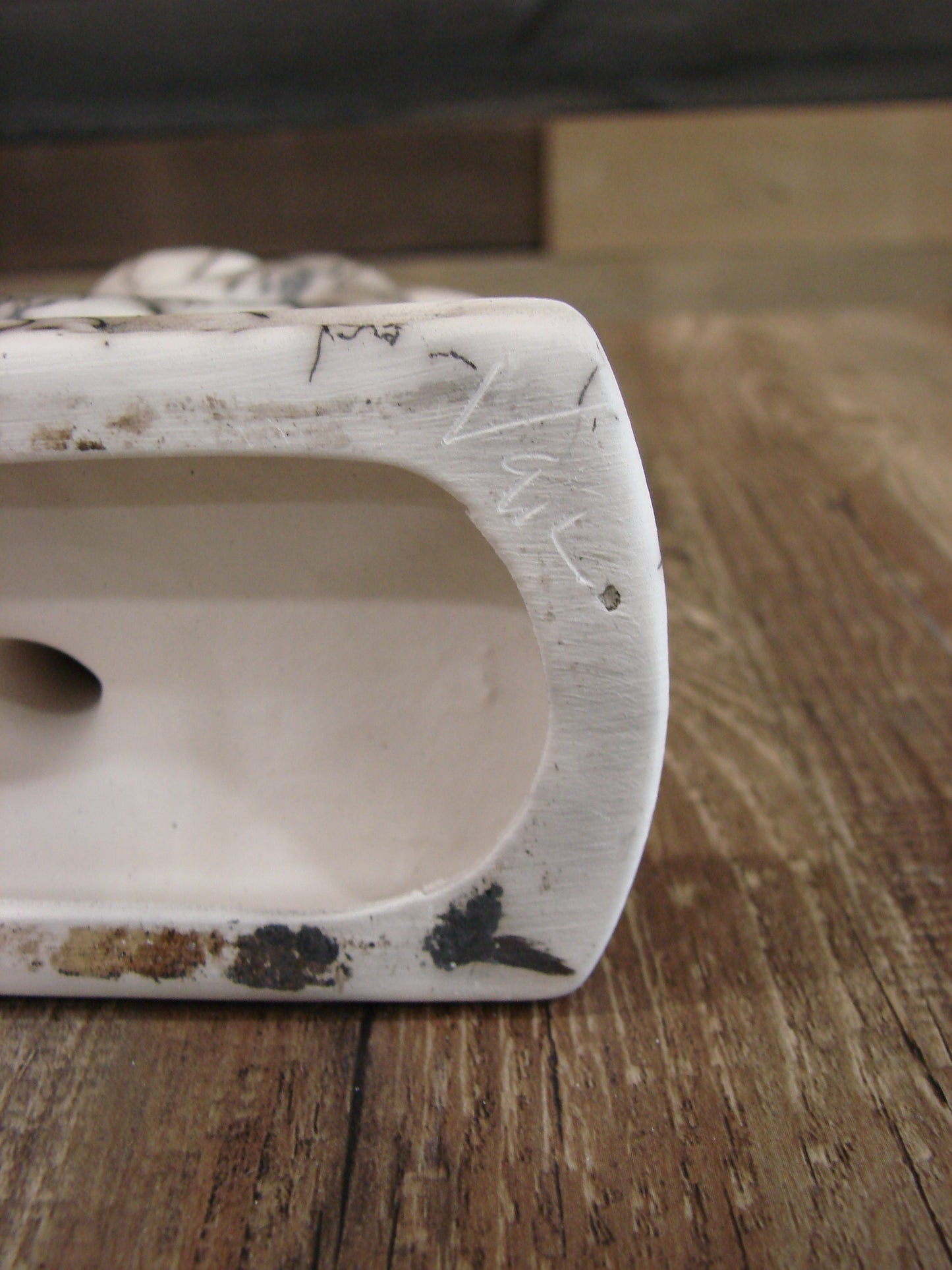 Native American Pottery Horse Hair Kokopelli Sculpture by Vail