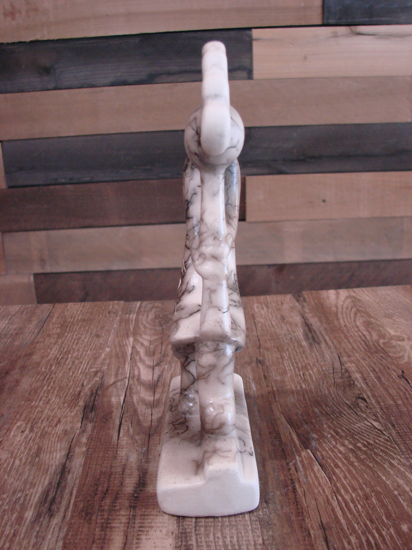 Native American Pottery Horse Hair Kokopelli Sculpture by Vail