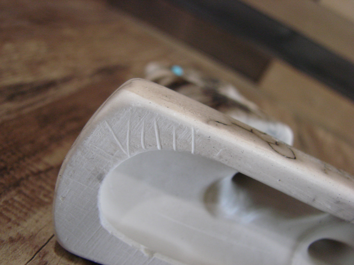 Native American Pottery Horse Hair Kokopelli Sculpture by Vail