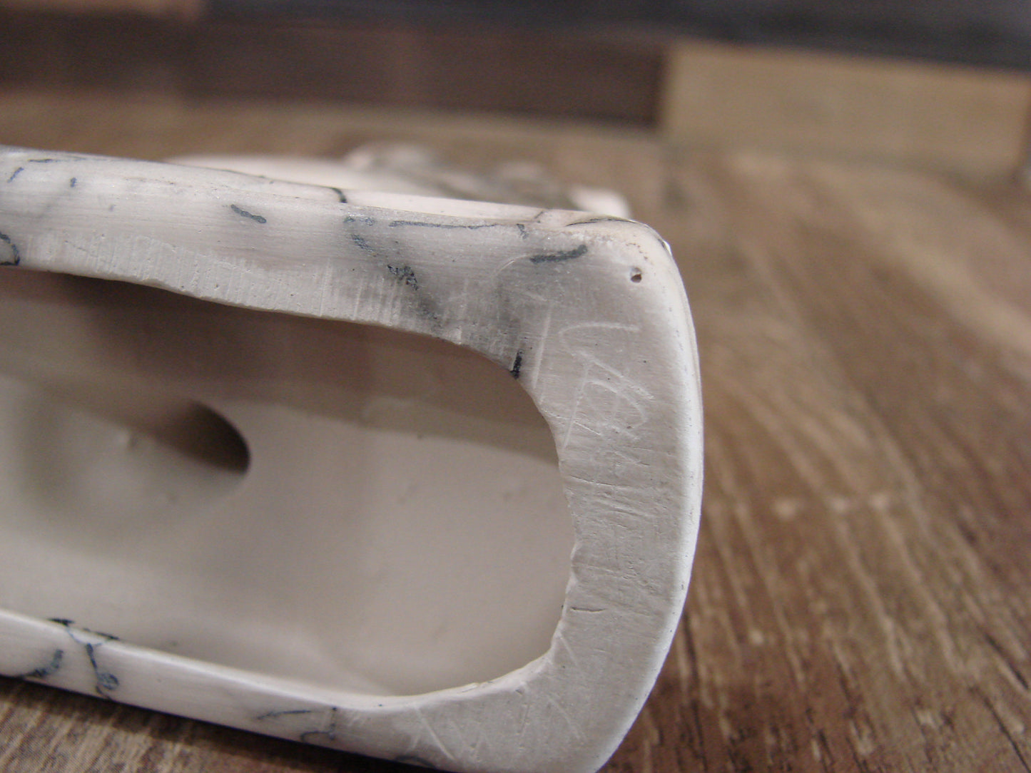 Native American Pottery Horse Hair Kokopelli Sculpture by Vail