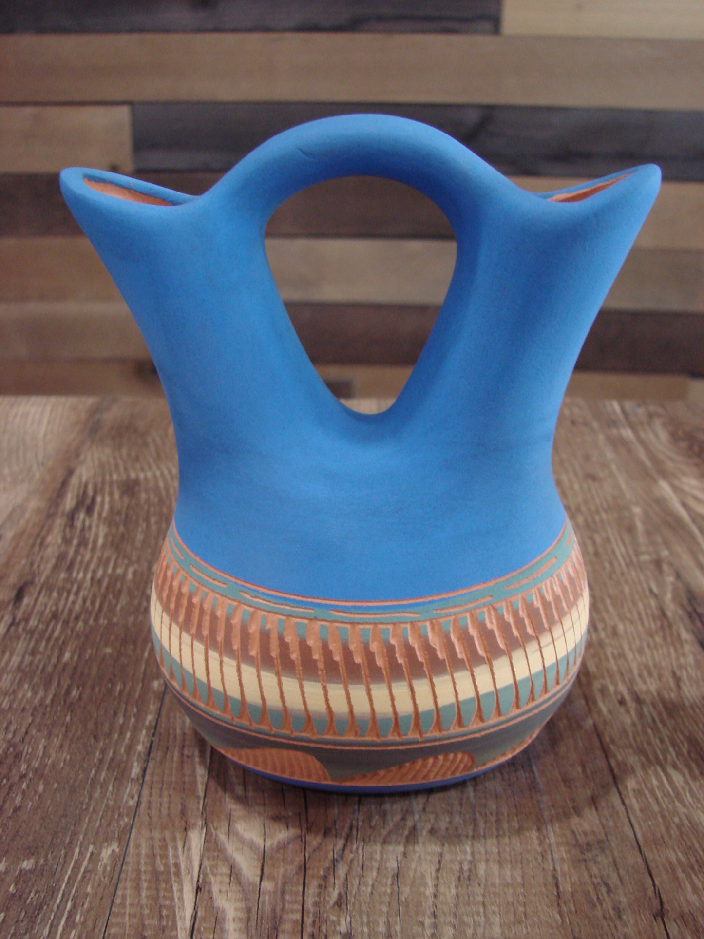 Native American Navajo Hand Etched Wedding Vase - Charlie