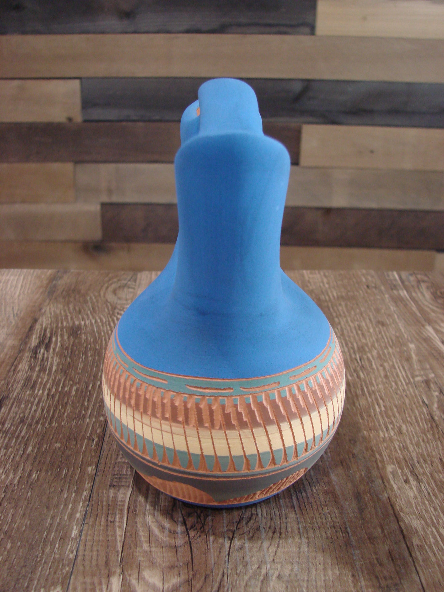 Native American Navajo Hand Etched Wedding Vase - Charlie